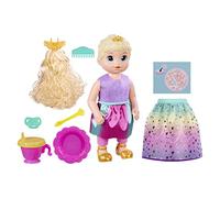 Baby Alive Big Princess Ellie Muñeca de 18 pulgadas (45 cm), muñeca de princesa que habla en inglés/español para edades de 3 años en adelante con 9 accesorios, color de cabello rubio F5236