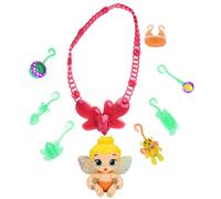 Baby Alive Glo Pixies Minis Carry N Care Collana Sweetie Sunshine da 3,75 pollici giocattolo per bambole per pixie con carriere e crollata per il bus