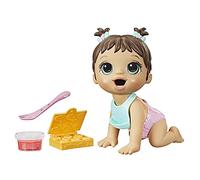 Baby Alive Lil Snacks Muñeca Eats and Poops con temática de aperitivos de 20,3 cm, molde de bocadillos, juguete para niños a partir de 3 años, pelo castaño