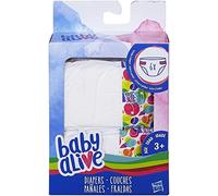 Baby Alive Muñeca de Juguete Paquete de pañales; Incluye 6 Bebidas y pañales húmedos; Super bocadillos