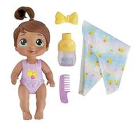 Baby Alive Shampoo Snuggle Sophia Sparkle Brown Hair - Juego de muñecas de agua para bebés de 3 años, 28 cm