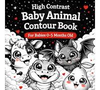 Baby Animal Contour Book High Contrast For Babies 0-5 Months Old