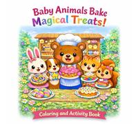 Baby Animals Bake Magical Treats!: Coloring and Activity Book for Preschoolers