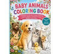 Baby Animals Coloring Book: 50 Realistic and Adorable Designs Featuring Puppies, Kittens, Farmyard Friends, Forest Creatures, Wildlife Cubs, Birds, and Ocean Life (Escape Into Color Collection)