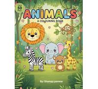 Baby Animals Coloring Book: Easy and Relaxing Pages for Kids, colour and shine