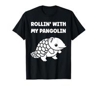 Baby Animals Pangolins Cute Quote Rollin with my Pangolin Camiseta