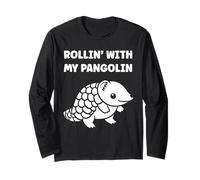 Baby Animals Pangolins Cute Quote Rollin with my Pangolin Manga Larga