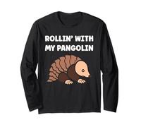 Baby Animals Pangolins Cute Quote Rollin with my Pangolin Manga Larga