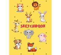 BABY ANIMALS Sketchbook for kids & toddlers - Sweet & adorable baby animals on a creamy yellow, polka dot backdrop. Large kids sketch pad for drawing, ... sketchbook for girls, boys, kids, toddlers