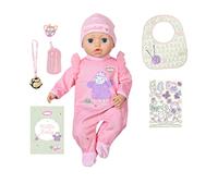Baby Annabell Active Annabell 709900 - Muñeca de Trapo de 43 cm con Funciones y Sonidos realistas - Ropa y Accesorios - Funciona con 3 Pilas AAA (no Incluidas) - para niños a Partir de 3 años