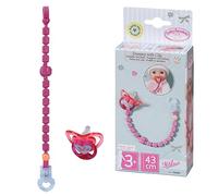 Baby Annabell Chupete con Clip 706831 - Accesorio original diseñado para las muñecas Baby Annabell - Incluye clip para chupetes y chupetero - Edad: 3+ años, Multi