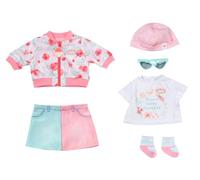 Baby Annabell Deluxe Conjunto de Primavera de 43cm - para Manos pequeñas, promueve la empatía y Las Habilidades sociales - Edad: 3+ - Incluye Chaqueta, Camiseta, Falda, Gafas de Sol y más