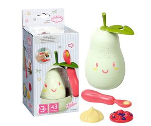 Baby Annabell Juego de alimentación para la Hora del Almuerzo 707494 - Fiambrera de alimentación en Forma de Pera para Baby Annabell de 36 cm y 43 cm - Requiere 3 LRAA (incluidos) - Adecuado para