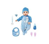 Baby Annabell Muñecao Alexander de 43cm - Suave con características realistas - Promueve la empatía y Las Habilidades sociales - Edad: 3+ - Incluye Vestido, biberón, Chupete, Babero y Colgante