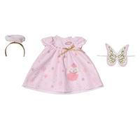Baby Annabell Season Conjunto Navideño 707241 - Ropa Original para muñecas Baby Annabell de 43cm - Incluye alas y Diadema Dorada con Aureola - Lavable a Mano - Edad: 3+ años
