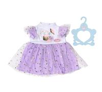Baby Annabell Vestido de Cumpleaños 710548 - Vestido de Tul Rosa con Diadema Corona a Juego para muñecas de 43 cm - para niños a Partir de 3 años