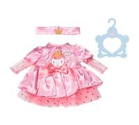 Baby Annabell Vestido de Cumpleaños 710548 - Vestido de Tul Rosa con Diadema en Forma de Corona a Juego para muñecas de 43 cm - para niños a Partir de 3 años