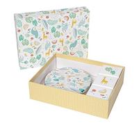 baby Art Caja de recuerdos con cajas de primera dentición y caja mágica, kit de huellas de pies y manos, para guardar los recuerdos del bebé, tucanes