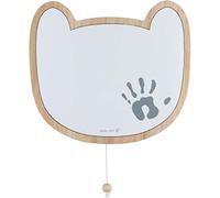 Baby Art Caja Musical, Caja musical de pared para niños, Personalizable con kit de huellas de manos y pies, Color Madera natural