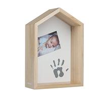 Baby Art Estantería para bebés, Estante de pared o de escritorio de madera, Decoración de la habitación de los niños, Personalizable con el kit de huellas, color de madera natural