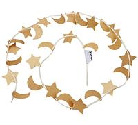 Baby Art® Guirnalda brillante para dormitorio, decoración de dormitorio recién nacido, banderas de fiesta, color dorado