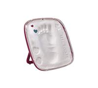 Baby Art Hello Baby Set de decoración de huellas de bebé en arcilla blanca, Regalos para bebés y recién nacidos, Recuerdo memorable de huellas de mano y pie, Burgundy