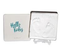 Baby Art Magic Box Plaza Set de decoración de huellas de bebé en arcilla blanca, Regalos para bebés y recién nacidos, Recuerdo memorable de huellas de mano y pie, Essential