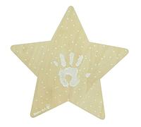 Baby Art My Baby Star Lámpara LED con kit de huellas de bebé y niños, luz nocturna personalizable con huella de maños y pies, color crema