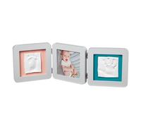 Baby Art My Baby Touch Set de Marco triple para fotos y 2 Huellas de bebé en Arcilla, Recuerdo de las huellas de mano y pie, Pastel