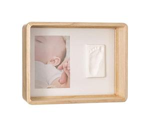 Baby Art My Sweet Print Marco de fotos de madera con kit de huellas de bebé, portafotos para bautizo, original idea de regalo para nacimiento, color madera
