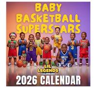 Baby Basketball Superstars Calendar 2026: Adorable Court, Funny Baby Poses, Jerseys & Basketball Magic for 12 Months