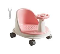 Baby Bath Chair, Ergonomic Baby Support with Non-Slip Base, Smooth Rolling Wheel, Comfortable Safety Shower Accessory for Girls and Boys, Assisted Sitting, Bathroom Use at Home