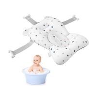 Baby Bath Cushion Bathtub Pad - Baby Bath Mat Pillow | newborns Shower Bathh Tub Support | Adjustable Anti-skid Supports Pillows Bathtubs - With Buckles And 3 Safety Belts, For Home Travelling