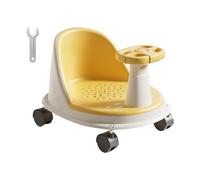 Baby Bath Seat, Baby Bath Support, Non Slip, Wheel Comfortable Shower Accessories for Home, Assisted Sitting, Safety for Kids, Girl, Boy, Bathroom, Infant Tub Helper, Wash Support, 38x30x18cm