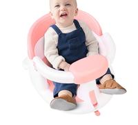 Baby Bath Seat, Detachable Shower Chair, Anti-Slip Pad with Suction Cups, Secure Tub Support for 6-24 Months, Bathtub Helper for Home Daily Use, 36.5x20.5x19cm Blue Pink Gray