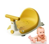 Baby Bath Seat, Non-Slip Toddler Shower Stool, Creative Motorcycle Shape, Stable Safe Design, Bathroom Seat Perfect for the Bathtub or Infanted Kids,37x27.2x20.6cm Yellow Green Gray
