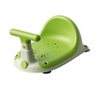 Baby Bath Seat, Non-Slip Toddler Shower Stool, Creative Motorcycle-Shaped Design, Stable and Safe, 14.57x10.71x8.11 inches, Ideal for Baby Bath Time in Bathroom, Yellow/Gray/Green