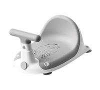 Baby Bath Seat, Non-Slip Toddler Shower Stool, Creative Motorcycle-Shaped Design, Stable and Safe, 14.57x10.71x8.11 inches, Ideal for Baby Bath Time in Bathroom, Yellow/Gray/Green