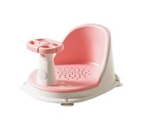 Baby Bath Seat, Stable Tub Support, Portable Comfortable Washing Chair Ergonomic Non-Slip Design Lightweight Foldable Structure for Home Travel Beach Pool Use, Pink, Yellow, Green, Coffee