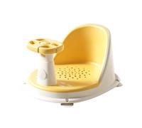 Baby Bath Seat, Stable Tub Support, Portable Comfortable Washing Chair Ergonomic Non-Slip Design Lightweight Foldable Structure for Home Travel Beach Pool Use, Pink, Yellow, Green, Coffee