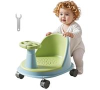 Baby Bath Seat with Wheels, Non-Slip Assisted Sitting Bathtub Chair for Babies and Toddler, Comfortable Safety Shower Accessory for Home Bathroom Use, Boys & Girls