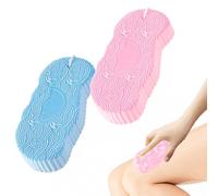 Baby Bath Sponge | 2 esponjas de baño para bebés | Recién nacido Bodisc de goma 2 piezas suave buffado suave exfoliante cepillo azul rosa niños pequeños mujeres