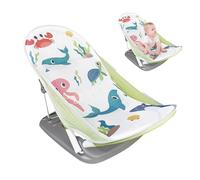 Baby Bath Tub - 60x33x35cm Foldable Toddler Bather, Toddler Bath Bather Seat, Foldable Bathtub | 3 Reclining Positions Shower Support For Sink Bathtub, Bathroom,Counter, Home, Travel