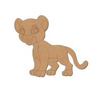 Baby Black Panther - Forma de artesanía premarcada 1 Medite MDF / 12 pulgadas / 1