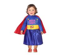 Baby Blue and Red Super Heroin Costume 6 a 12 Months