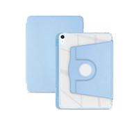 (Baby Blue, Multicolor) For iPad 10.9 (2022) Case PU Leather+Acrylic+TPU Rotating Clear Tablet Cover Auto Wake Sleep - Laven