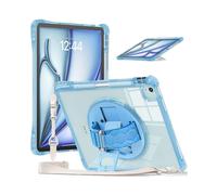 (Baby Blue, Multicolor) For iPad Air 13 (2024) / iPad Pro 12.9 (2022) / (2021) / (2020) / (2018) Kickstand Case PC+TPU+Acryl