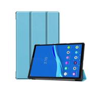 (Baby Blue, Multicolor) Tri-fold Leather Stand Case Textured PU Leather + PC Full Protective Tablet Case for Lenovo Tab M10