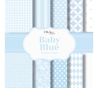 Baby Blue Pattern Paper: 20 Pastel Blue Double-Sided Pattern Sheets for Scrapbooking, Card Making, Junk Journals, Origami, and Other Cut and Create Paper Crafts