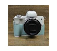 (Baby Blue) Pu Leather Bottom Case For Canon Eos M50 Mark Ii, Half Body Camera Protection Cover-in Stock